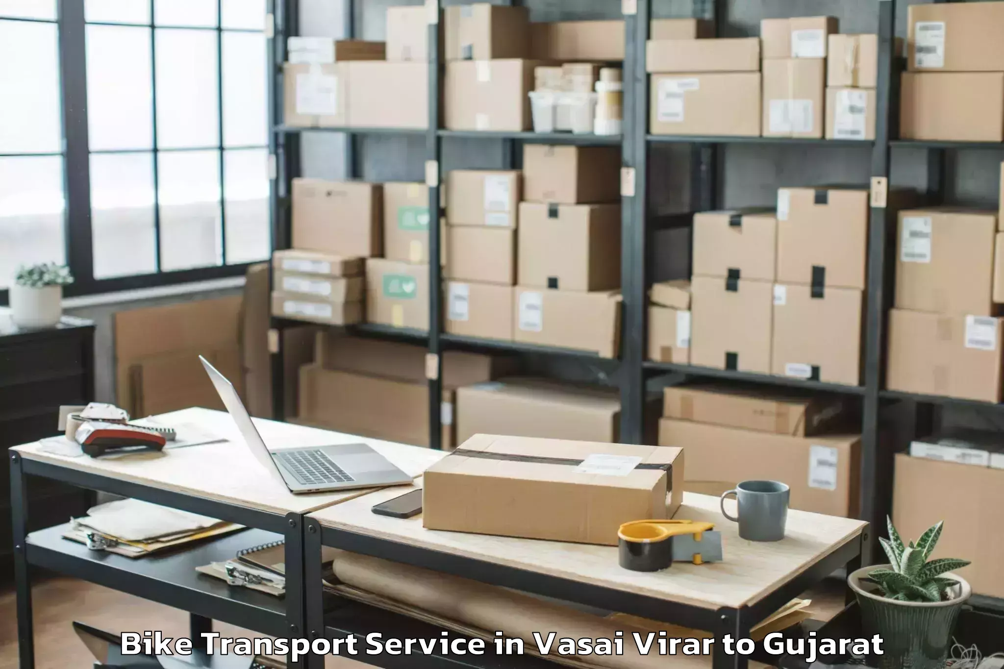 Expert Vasai Virar to Thasra Bike Transport